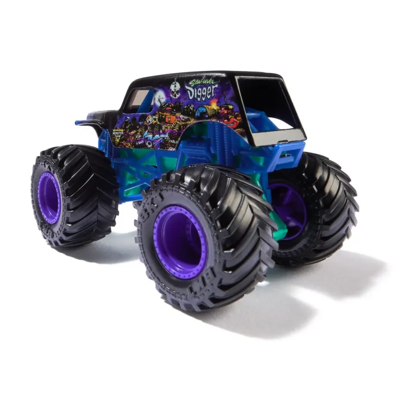 MONSTER JAM MAȘINUȚĂ METALICĂ SON-UVA DIGGER SCARA 1 LA 64