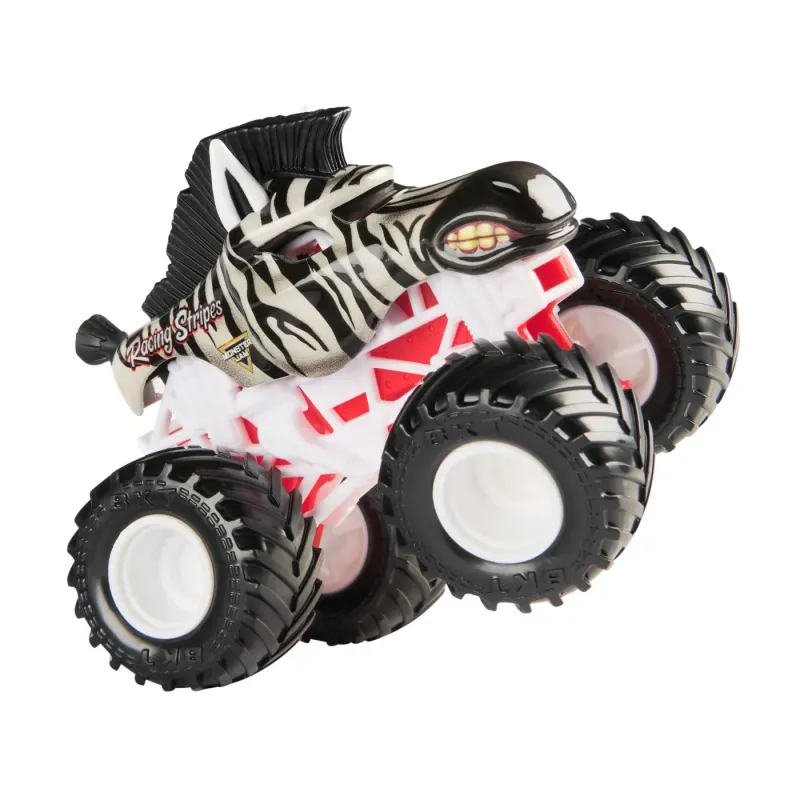 MONSTER JAM MAȘINUȚĂ METALICĂ RACING STRIPES SCARA 1 LA 64