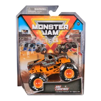 MONSTER JAM MAȘINUȚĂ METALICĂ BAD COMPANY SCARA 1 LA 64