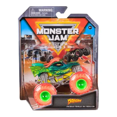 MONSTER JAM MAȘINUȚĂ METALICĂ DRAGON SCARA 1 LA 64