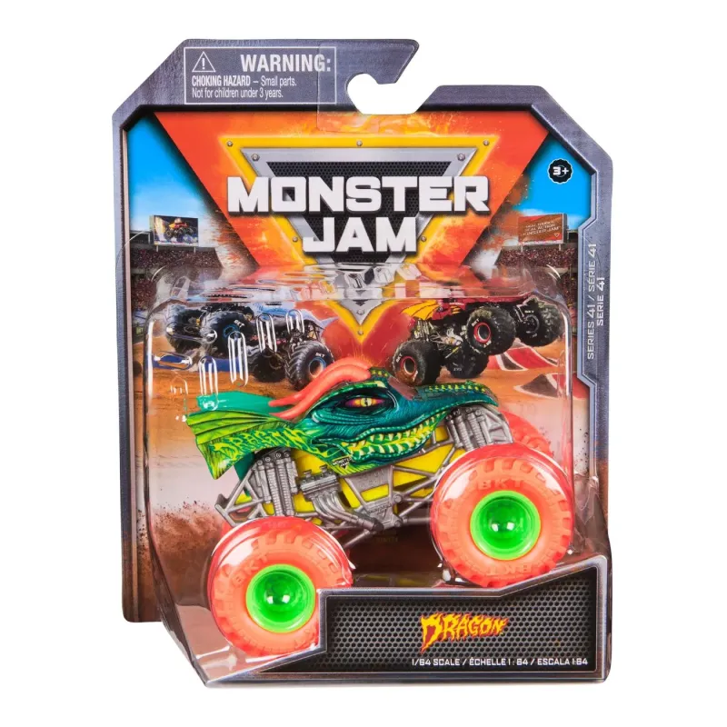 MONSTER JAM MAȘINUȚĂ METALICĂ DRAGON SCARA 1 LA 64