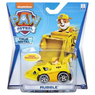 PATRULA CĂȚELUSILOR  MACHETA  METALICĂ RUBBLE CU EXCAVATOR
