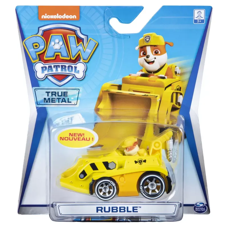 PATRULA CĂȚELUSILOR  MACHETA  METALICĂ RUBBLE CU EXCAVATOR