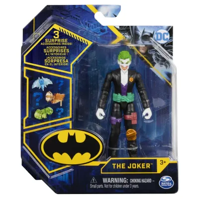 FIGURINĂ JOKER ARTICULATA 10CM CU 3 ACCESORII SURPRIZA