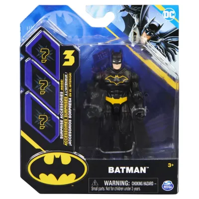 FIGURINĂ BATMAN ARTICULATA 10CM CU 3 ACCESORII SURPRIZA