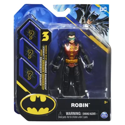 FIGURINĂ ROBIN ARTICULATA 10CM CU 3 ACCESORII SURPRIZA