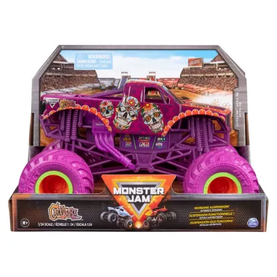 MONSTER JAM MAȘINUȚĂ METALICĂ CALAVERA SCARA 1:24