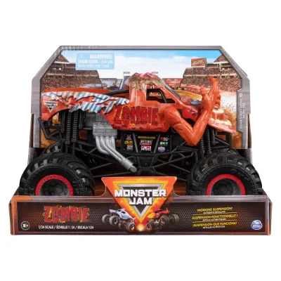 MONSTER JAM MAȘINUȚĂ METALICĂ ZOMBIE SCARA 1:24