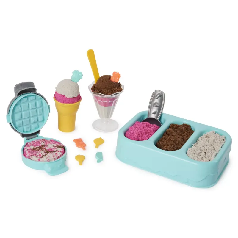 KINETIC SAND SET INGHEȚATĂ ȘI PRAJITURELE COLORATE ȘI PARFUMATE