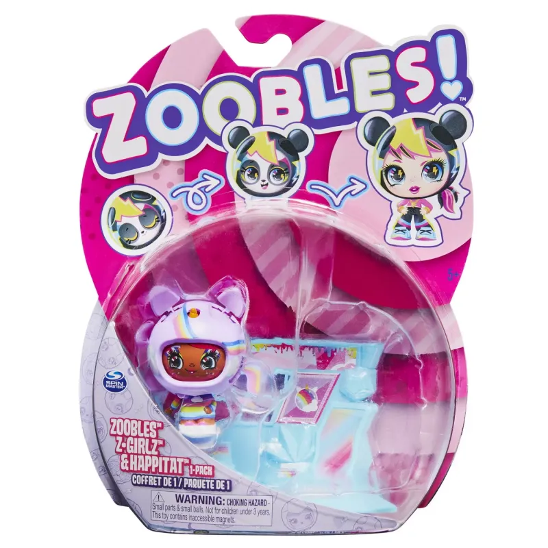 ZOOBLES Z-GIRLZ FIGURINĂ DE TRANSFORMARE FETITA UNICORN
