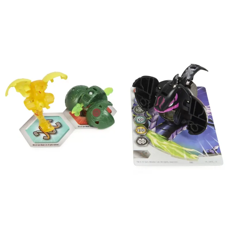 BAKUGAN PLATINUM POWERUP S4 WARRIOR WHALE NANO FURY ȘI NANO SLEDGE