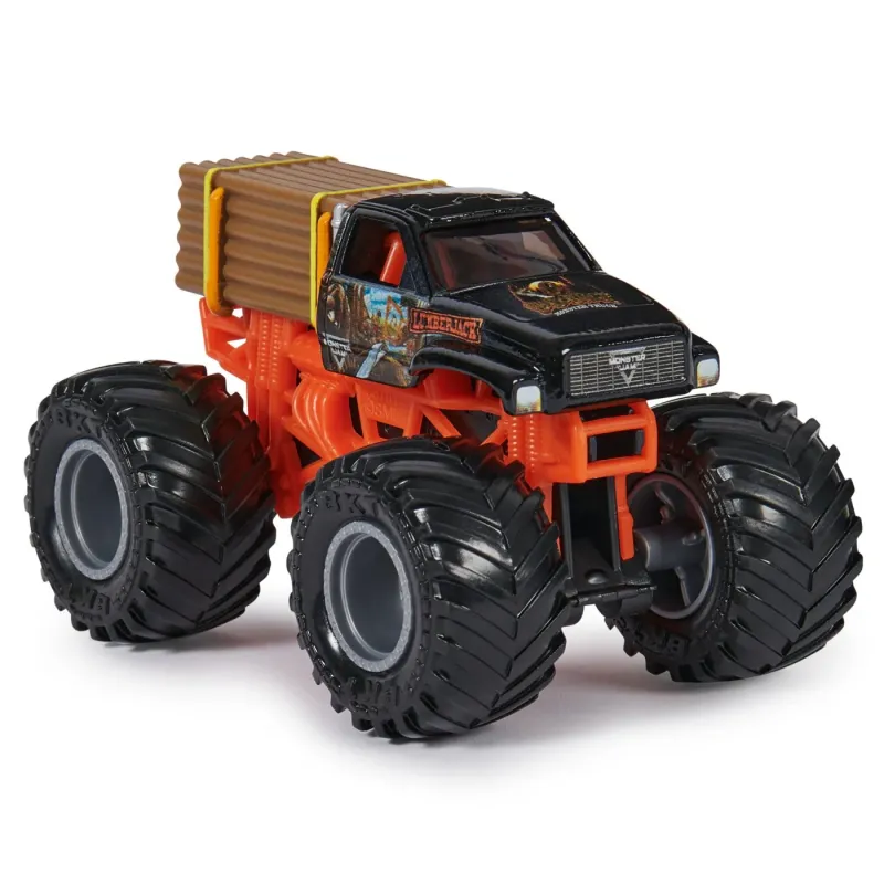 MONSTER JAM SET 2 MASINUTE METALICE LUMBERJACK ȘI AXE SCARA 1:64