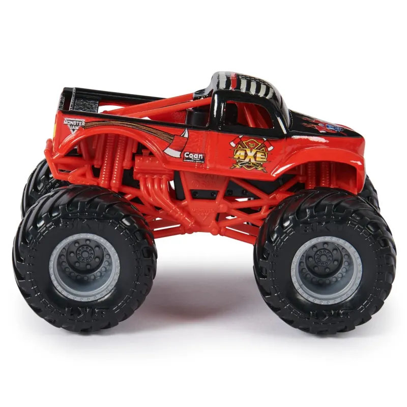 MONSTER JAM SET 2 MASINUTE METALICE LUMBERJACK ȘI AXE SCARA 1:64