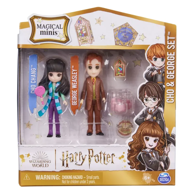 HARRY POTTER WIZARDING WORLD MAGICAL MINIS SET 2 FIGURINE CHO ȘI GEORGE