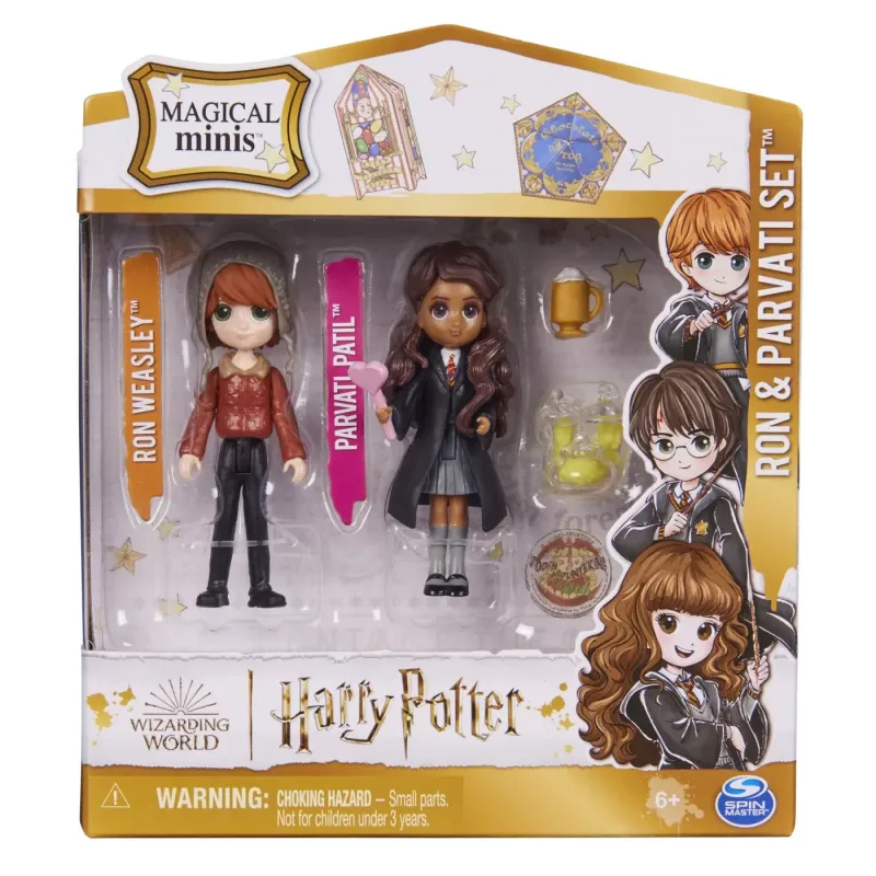 HARRY POTTER WIZARDING WORLD MAGICAL MINIS SET 2 FIGURINE RON ȘI PARVATI