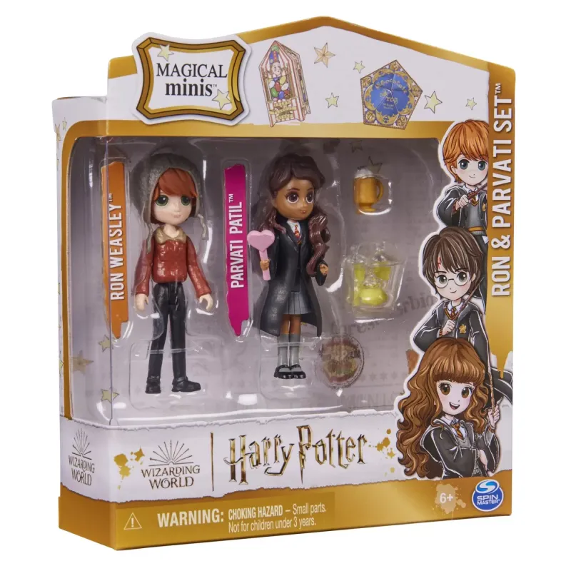 HARRY POTTER WIZARDING WORLD MAGICAL MINIS SET 2 FIGURINE RON ȘI PARVATI