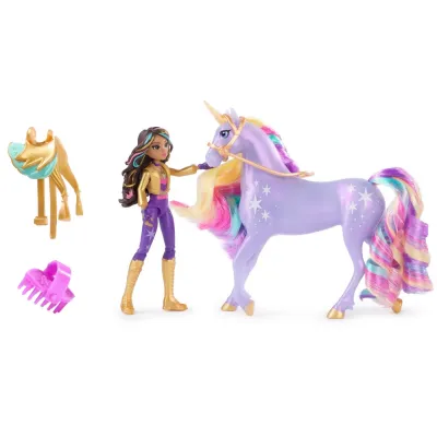 UNICORN ACADEMY SET SOPHIA ȘI WILDSTAR CU ACCESORII DE CALARIE