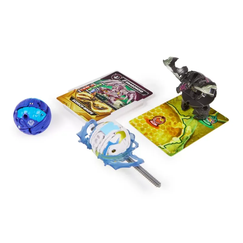 BAKUGAN STARTER PACK MANTID, TITANIUM DRAGONOID ȘI TROX