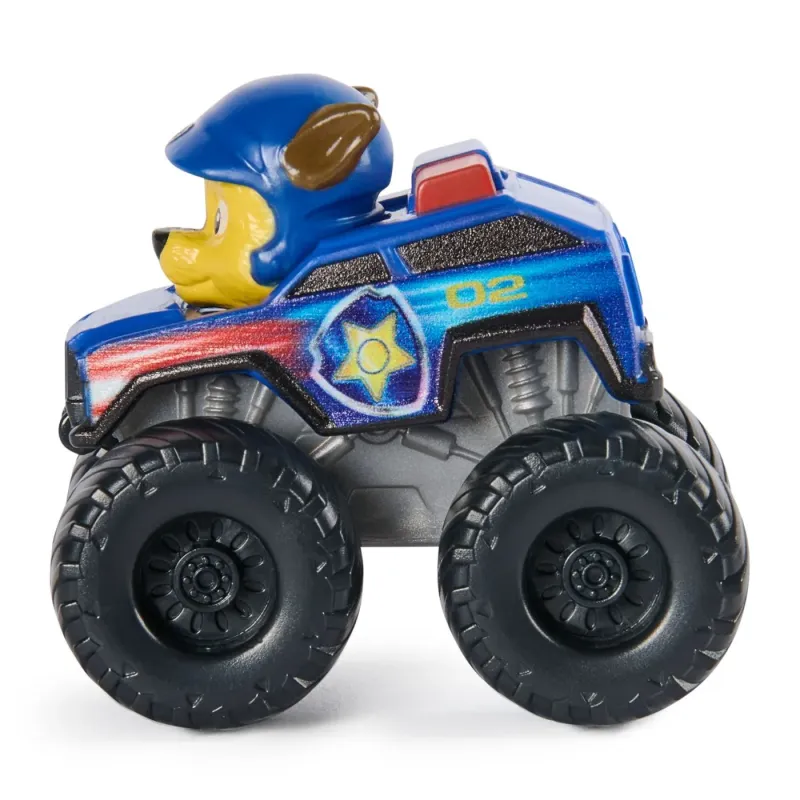 PATRULA CĂȚELUSILOR PUP SQUAD RACERS RESCUE WHEELS VEHICUL METALIC CHASE SCARA 1:55