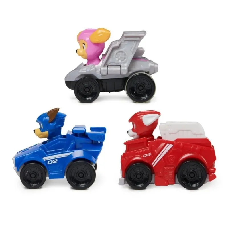 PATRULA CĂȚELUSILOR PUP SQUAD SET CADOU 3 MASINUTE