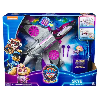 PATRULA CĂȚELUSILOR VEHICUL TRANSFORMATOR SKYE MIGHTY MOVIE JET