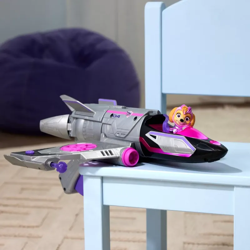 PATRULA CĂȚELUSILOR VEHICUL TRANSFORMATOR SKYE MIGHTY MOVIE JET