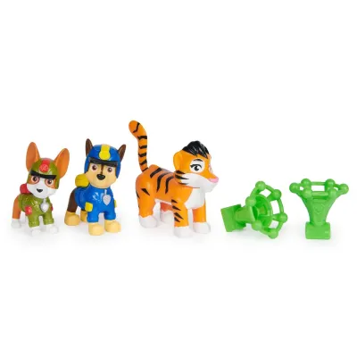 PATRULA CĂȚELUSILOR JUNGLE PUPS SET 3 FIGURINE CHASE TRACKER ȘI TIGRUL