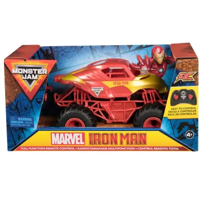 MONSTER JAM MARVEL CAMION GIGANT CU TELECOMANDĂ  IRON MAN SCARA 1 LA 24