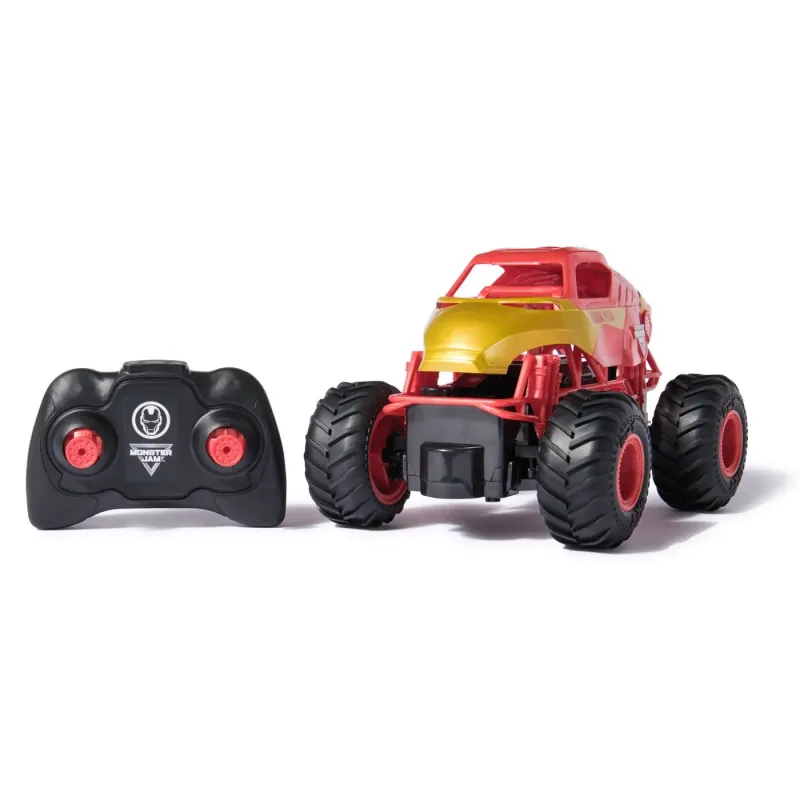 MONSTER JAM MARVEL CAMION GIGANT CU TELECOMANDĂ  IRON MAN SCARA 1 LA 24