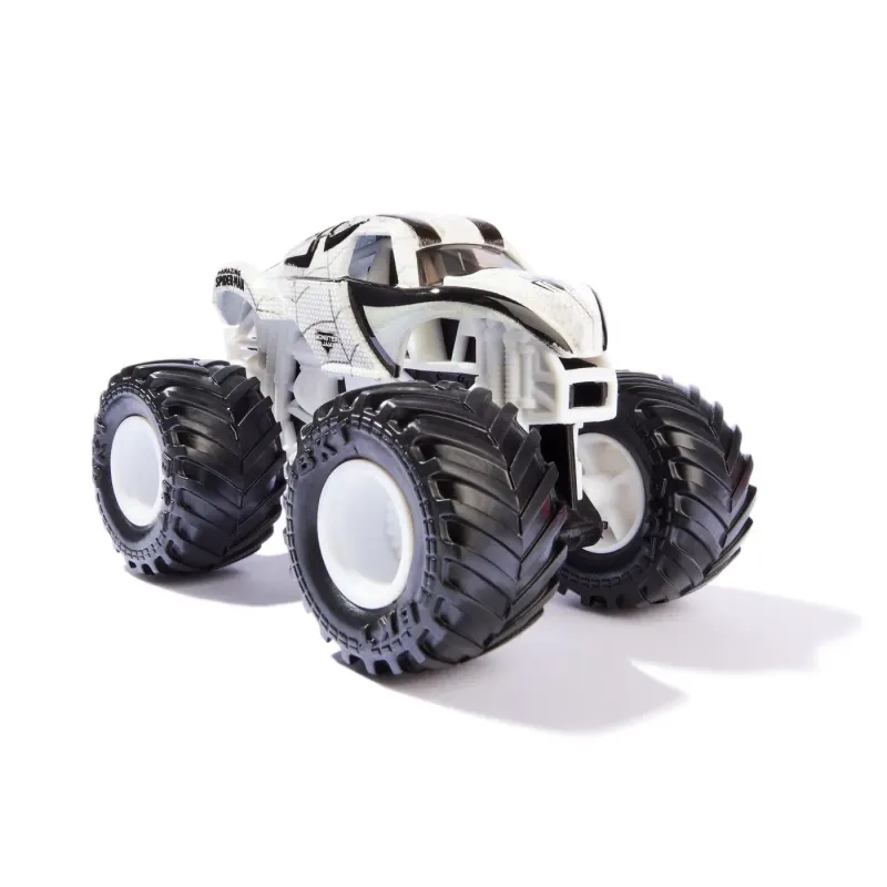 MONSTER JAM MARVEL CAMION GIGANT AMAZING SPIDER MAN ROSU SCARA 1 LA 64