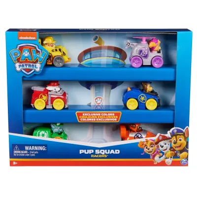 PATRULA CĂȚELUSILOR PUP SQUAD RACERS PACHET CADOU 6 VEHICULE DE BAZA