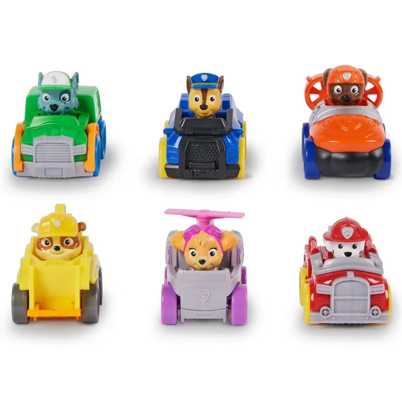 PATRULA CĂȚELUSILOR PUP SQUAD RACERS PACHET CADOU 6 VEHICULE DE BAZA