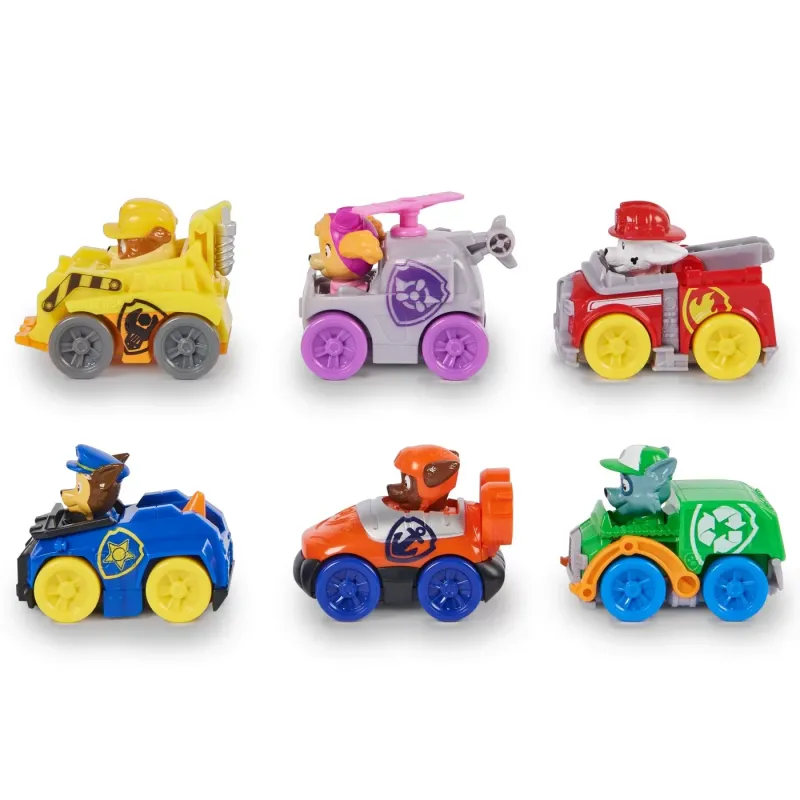 PATRULA CĂȚELUSILOR PUP SQUAD RACERS PACHET CADOU 6 VEHICULE DE BAZA