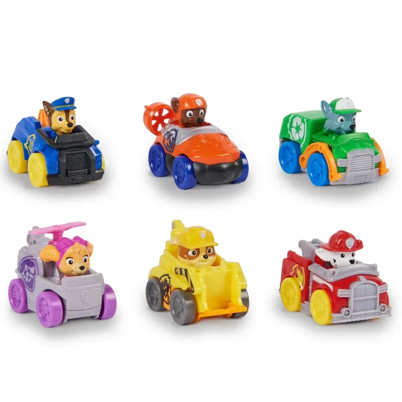 PATRULA CĂȚELUSILOR PUP SQUAD RACERS PACHET CADOU 6 VEHICULE DE BAZA