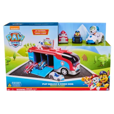 PATRULA CĂȚELUSILOR PUP SQUAD ȘI ROBO DOG CAMION MISIUNI DE SALVARE