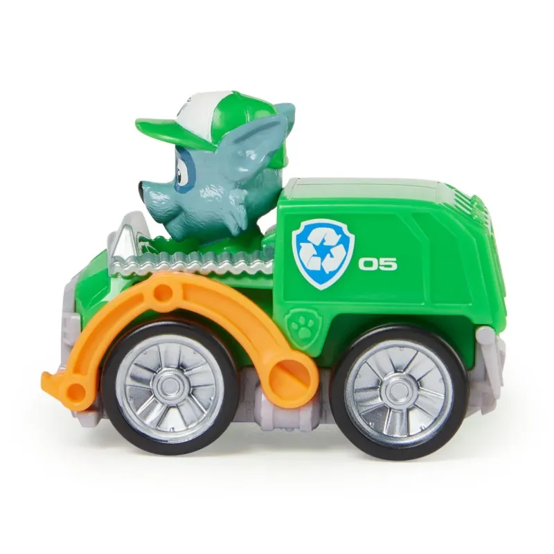 PATRULA CĂȚELUSILOR PUP SQUAD RACERS VEHICUL CU FIGURINĂ ROCKY