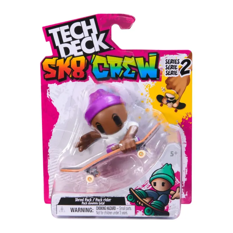 TECH DECH SK8 CREW PACHET PLACA ȘI FIGURINĂ 9.6CM SAPCA MOV
