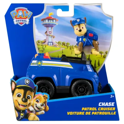 PATRULA CĂȚELUSILOR SET VEHICUL DE BAZA PATROL CRUISER ȘI FIGURINĂ CHASE