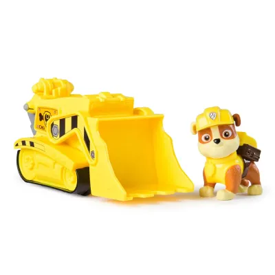 PATRULA CĂȚELUSILOR SET VEHICUL DE BAZA BULDOZER ȘI FIGURINĂ RUBBLE