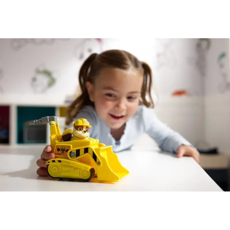PATRULA CĂȚELUSILOR SET VEHICUL DE BAZA BULDOZER ȘI FIGURINĂ RUBBLE