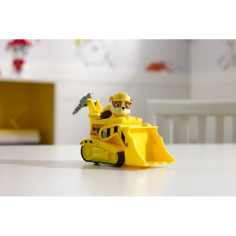 PATRULA CĂȚELUSILOR SET VEHICUL DE BAZA BULDOZER ȘI FIGURINĂ RUBBLE
