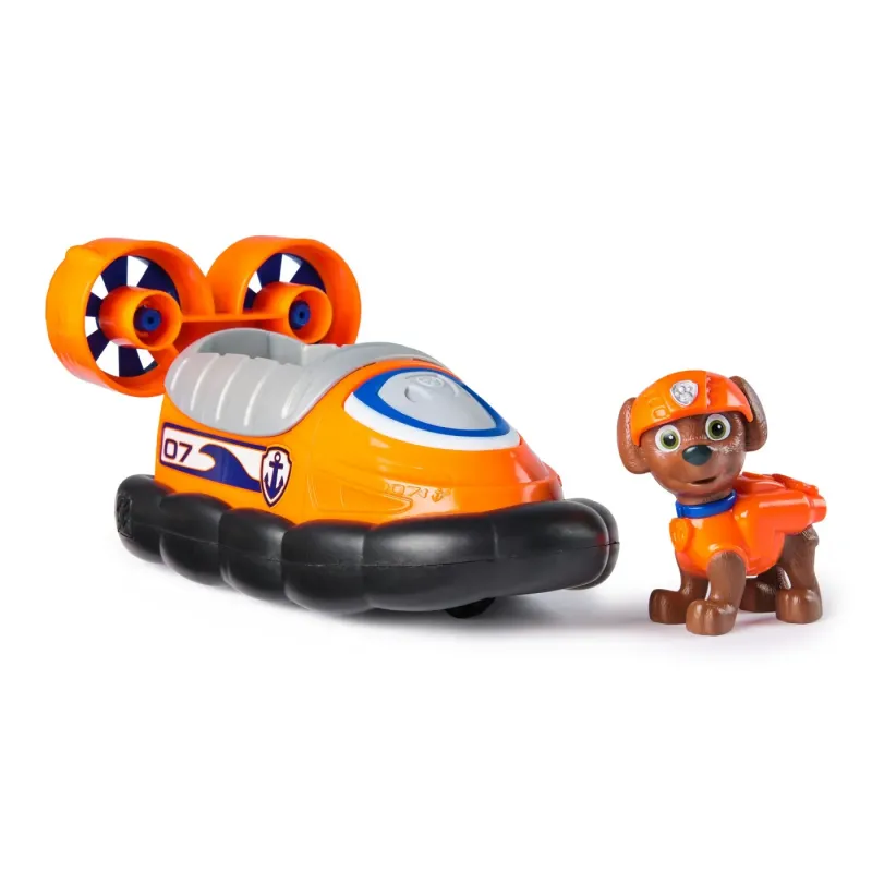 PATRULA CĂȚELUSILOR SET VEHICUL DE BAZA HOVERCRAFT ȘI FIGURINĂ ZUMA