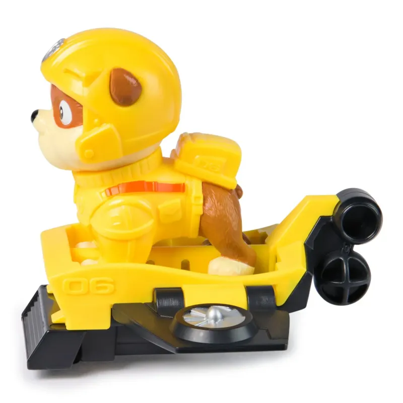 PATRULA CĂȚELUSILOR ACTION PUPS SET VEHICUL DE SALVARE HOVERBOARD ȘI FIGURINĂ RUBBLE 5 CM