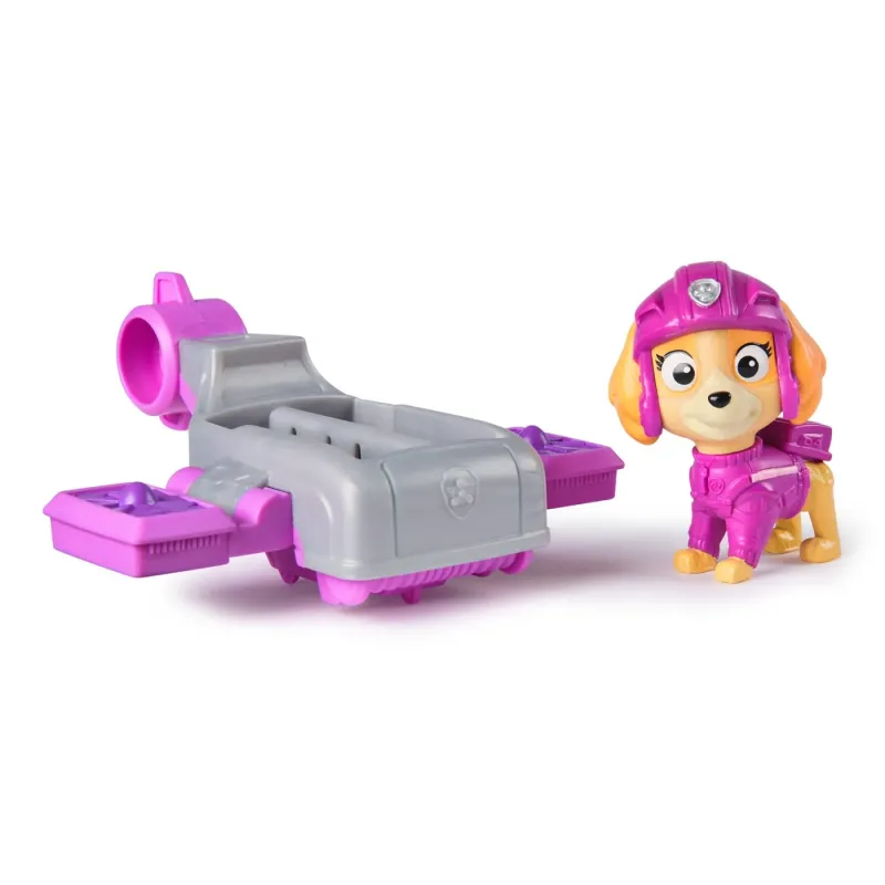 PATRULA CĂȚELUSILOR ACTION PUPS SET VEHICUL DE SALVARE HOVERBOARD ȘI FIGURINĂ SKYE 5 CM