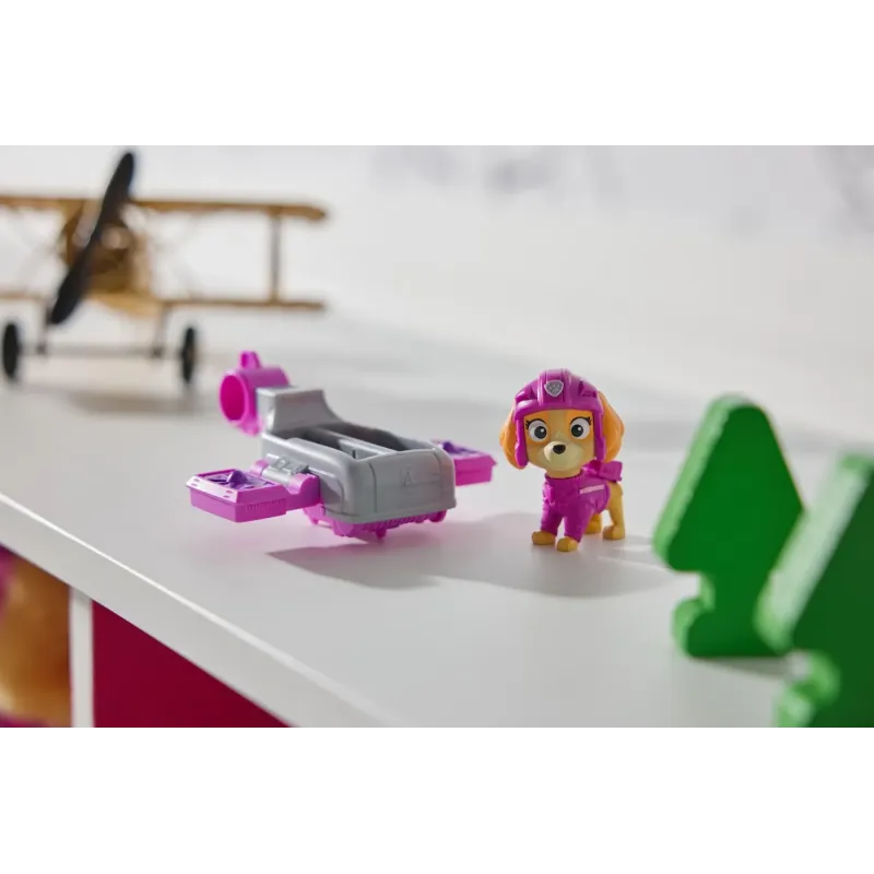 PATRULA CĂȚELUSILOR ACTION PUPS SET VEHICUL DE SALVARE HOVERBOARD ȘI FIGURINĂ SKYE 5 CM