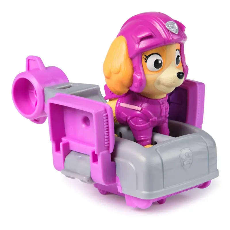 PATRULA CĂȚELUSILOR ACTION PUPS SET VEHICUL DE SALVARE HOVERBOARD ȘI FIGURINĂ SKYE 5 CM