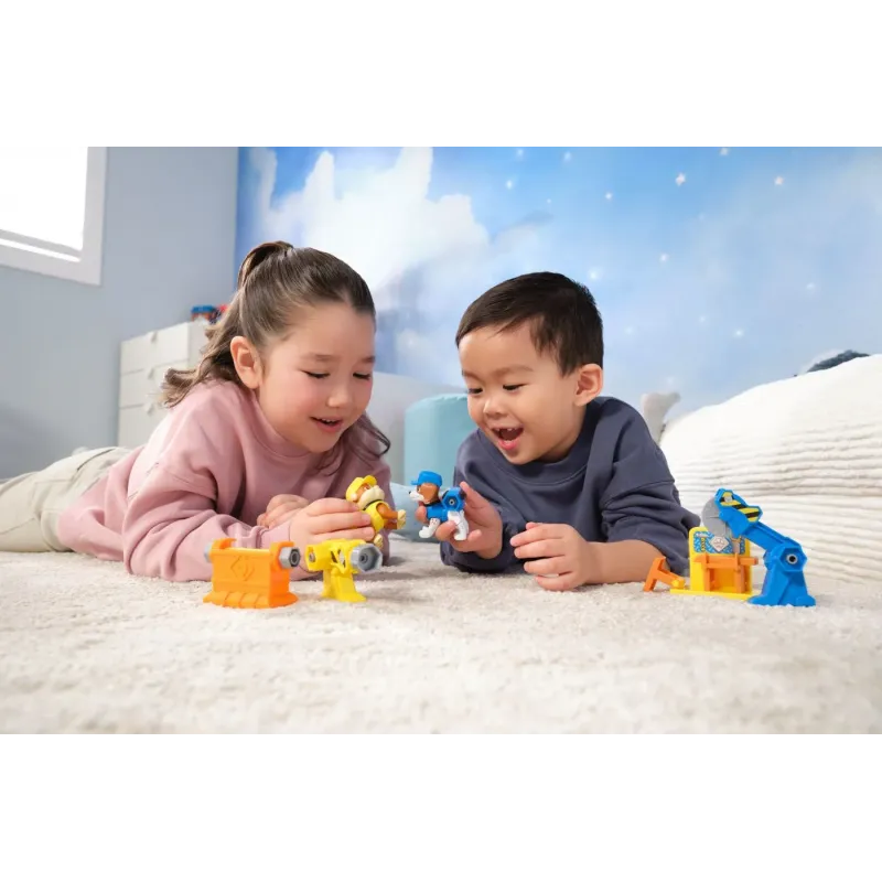 PATRULA CĂȚELUSILOR RUBBLE ȘI ECHIPA CU UNELTE DE PUTERE IN MISIUNE