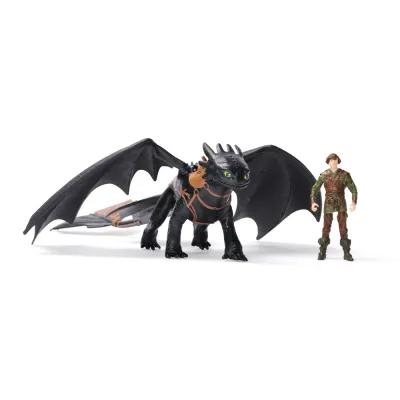 CUM SA ITI DRESEZI DRAGONUL SET DRAGON TOOTHLESS ȘI FIGURINĂ VIKING HICCUP