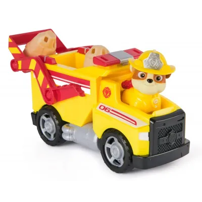 PATRULA CĂȚELUSILOR VEHICUL DE SALVARE MAȘINĂ DE POMPIERI ȘI FIGURINĂ RUBBLE
