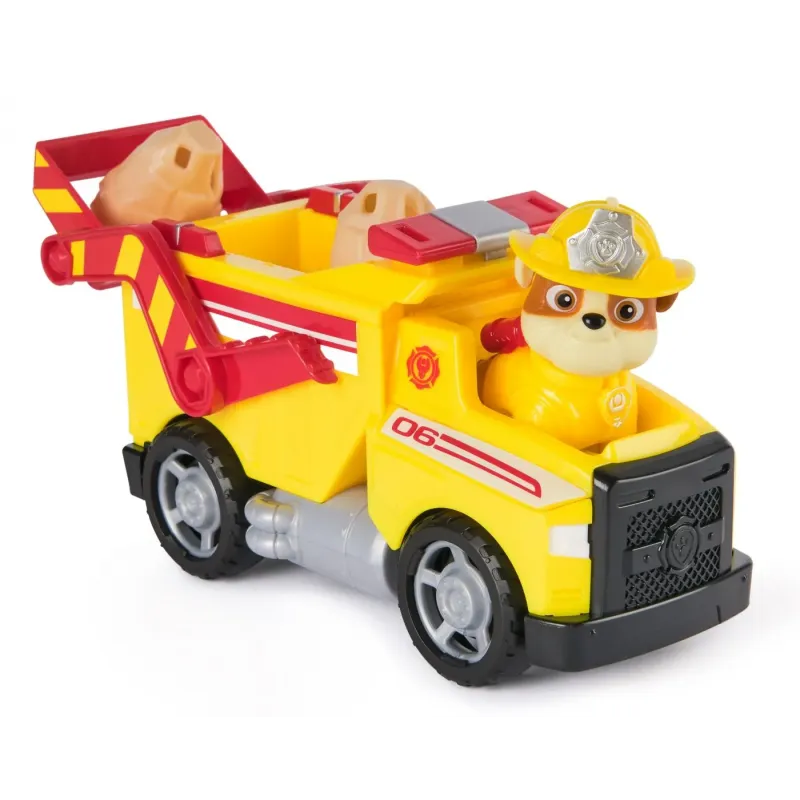 PATRULA CĂȚELUSILOR VEHICUL DE SALVARE MAȘINĂ DE POMPIERI ȘI FIGURINĂ RUBBLE